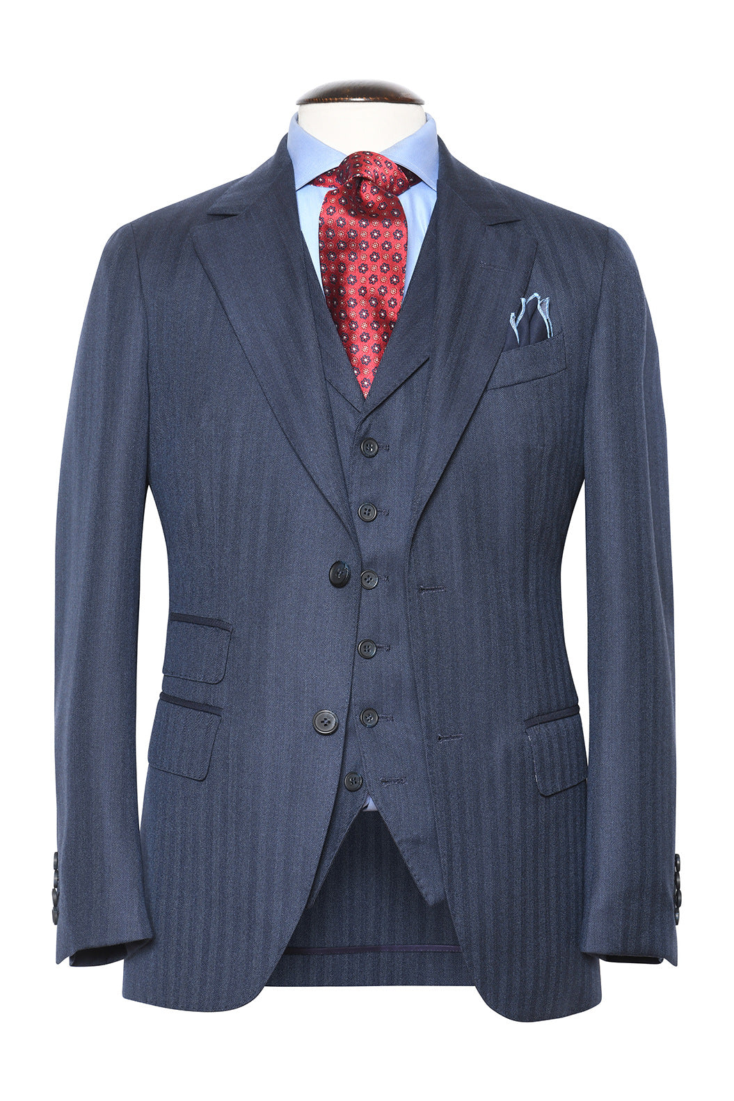 Le Turin – Bright navy herringbone – WICKET