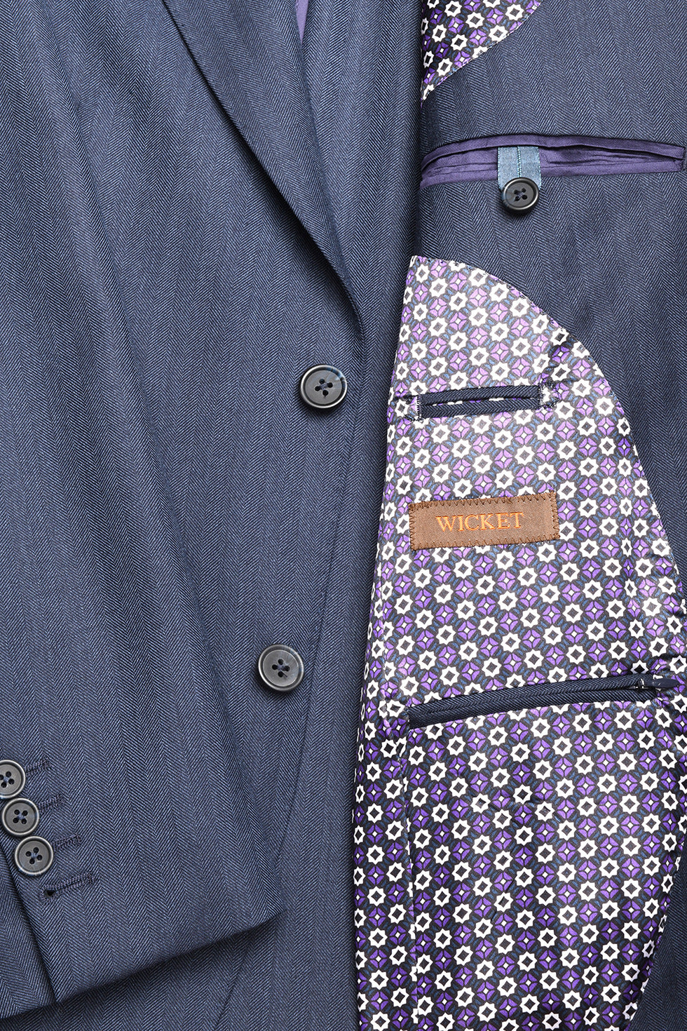 Le Turin – Bright navy herringbone – WICKET