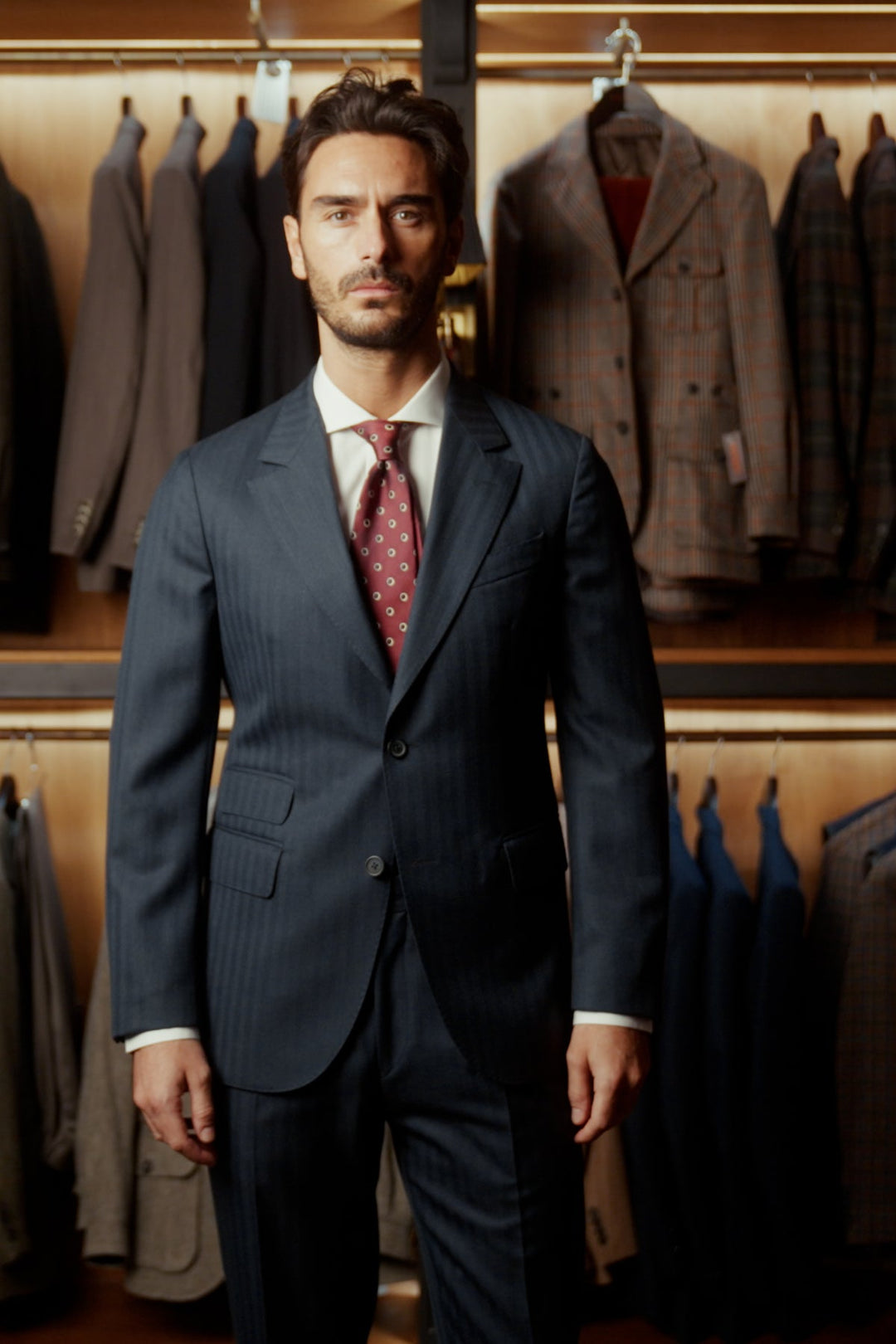The Waistcoat – Bright navy herringbone