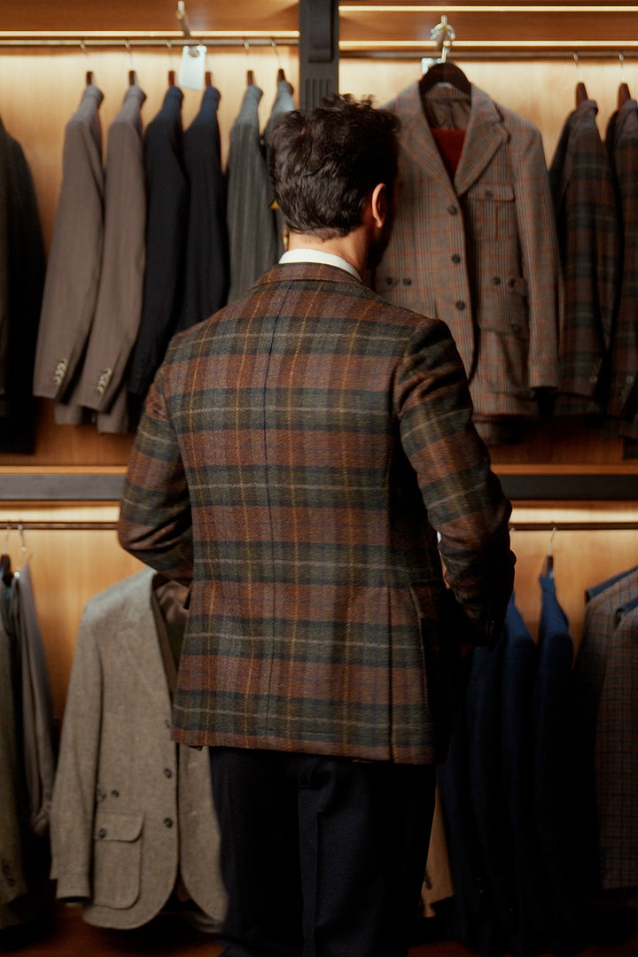 The Classic, navy flannel – worn in the shop