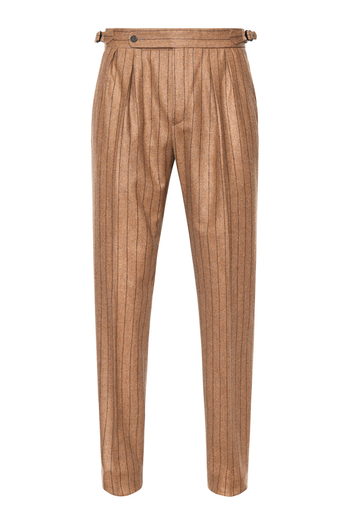 Le Vintage – Beige flannel with brown stripes – WICKET