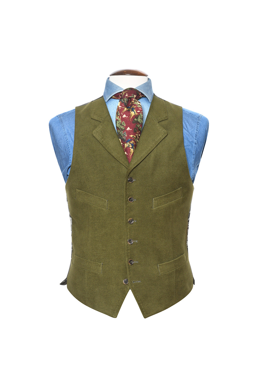 The Safari Jacket – Beige and orange Prince of Wales check – WICKET