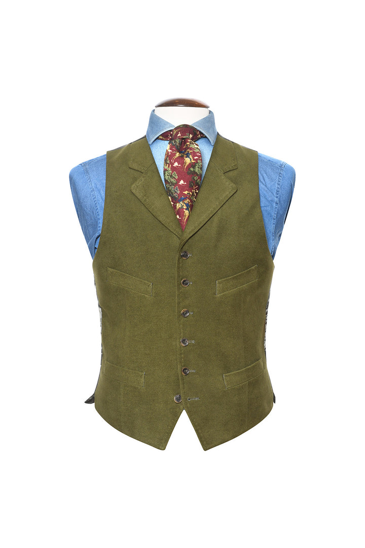 The Safari Jacket – Beige and orange Prince of Wales check – WICKET