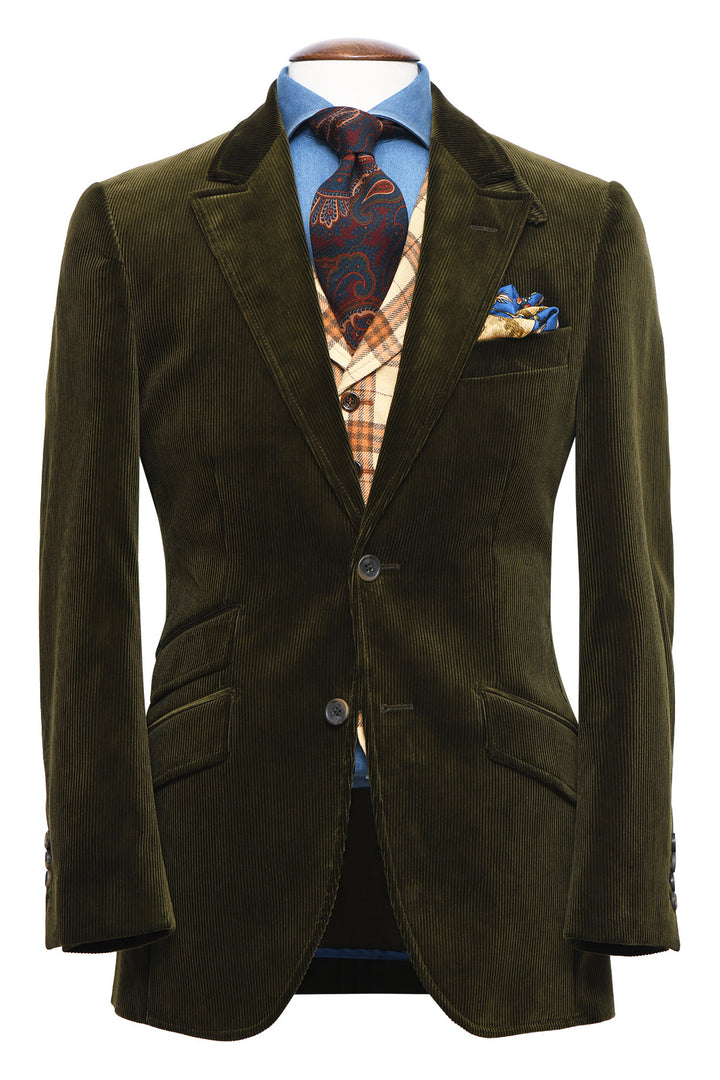 La Kensington – Deep green corduroy, cotton and elastane for added comfort – WICKET