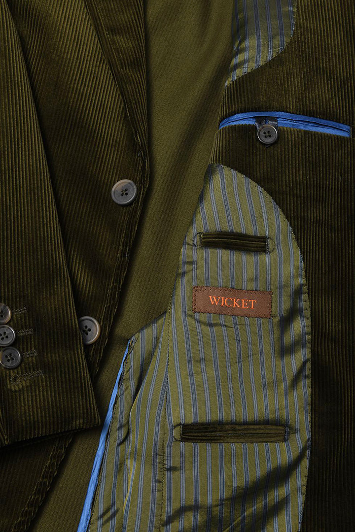 La Kensington – Deep green corduroy, cotton and elastane for added comfort – WICKET