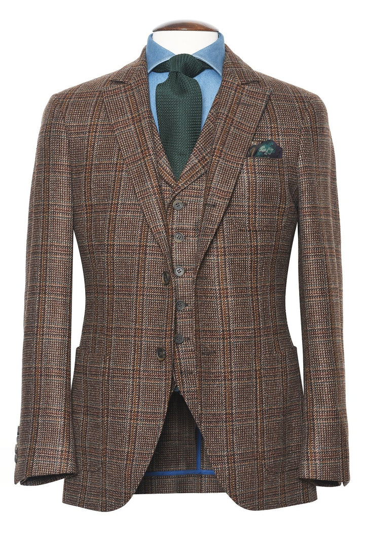 La Milan – Brown and beige wool and cashmere tweed – WICKET