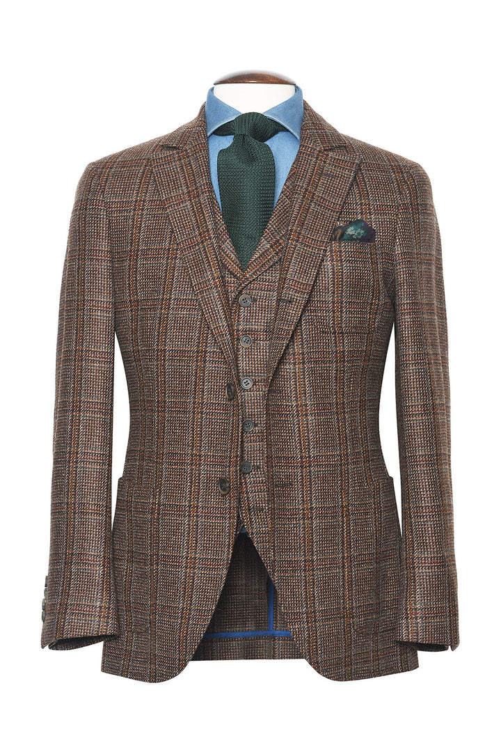 La Milan – Brown and beige wool and cashmere tweed – WICKET