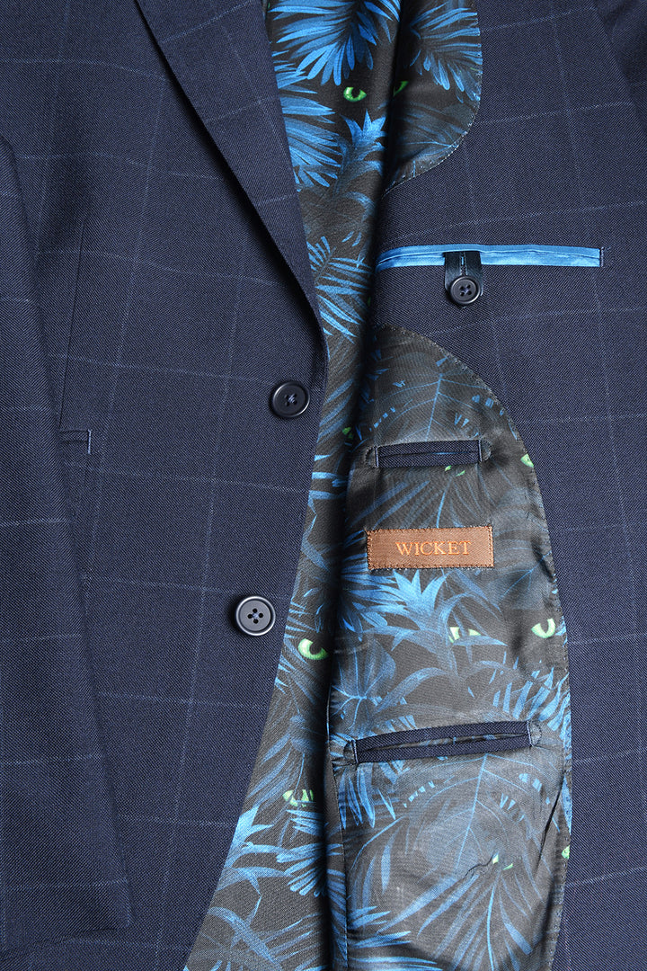 Le Kensington – Travel Suit marine à carreaux – WICKET