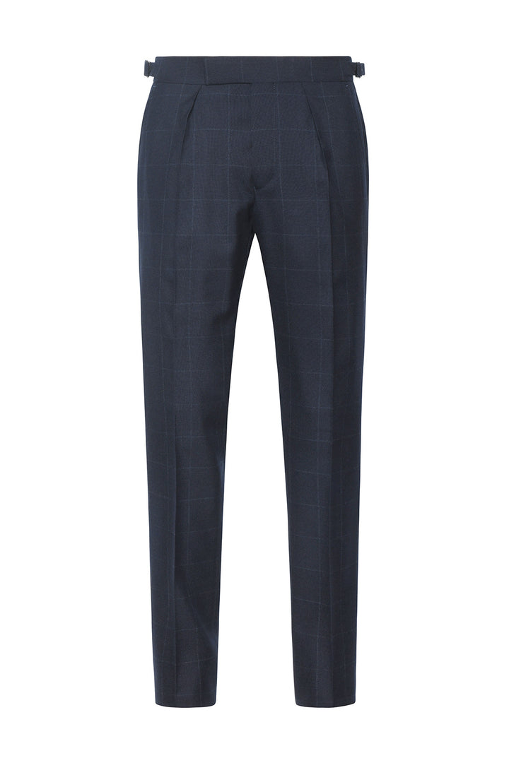 Le Kensington – Travel Suit marine à carreaux – WICKET
