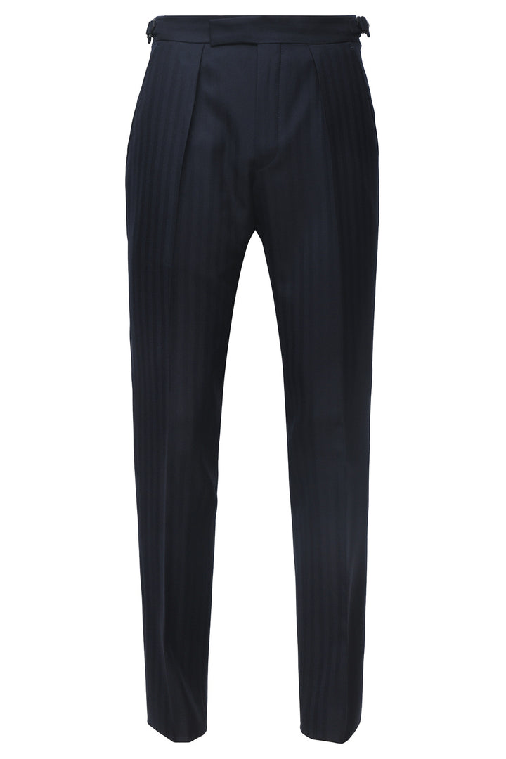 Le Kensington – Deep navy herringbone – WICKET