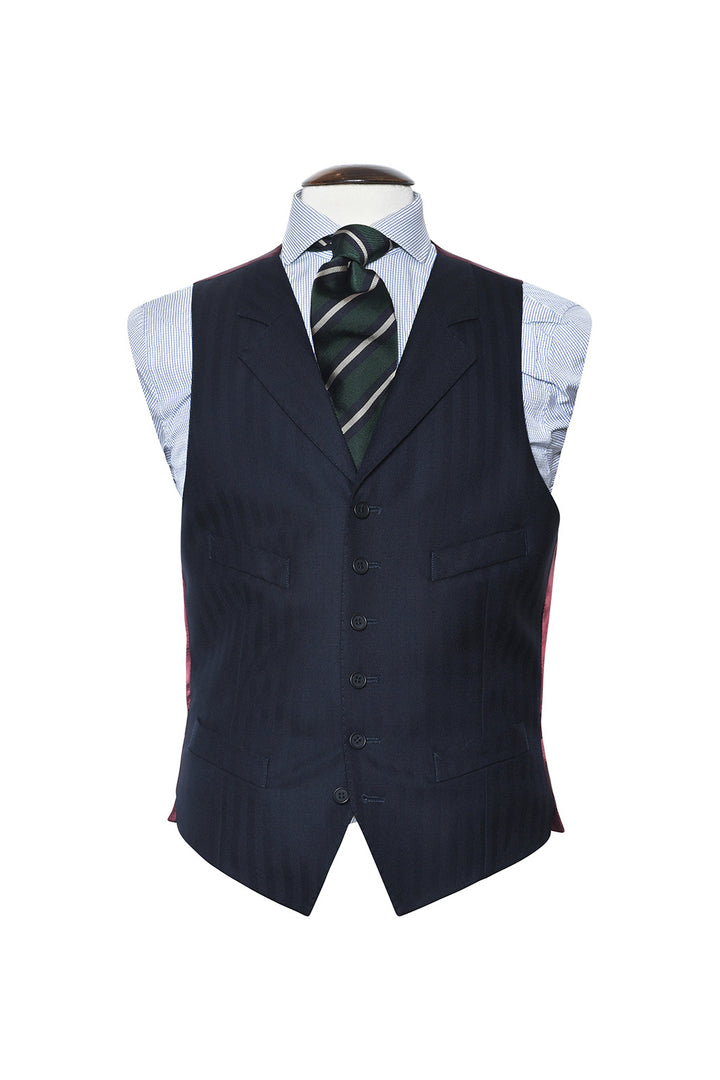 Le Kensington – Deep navy herringbone – WICKET