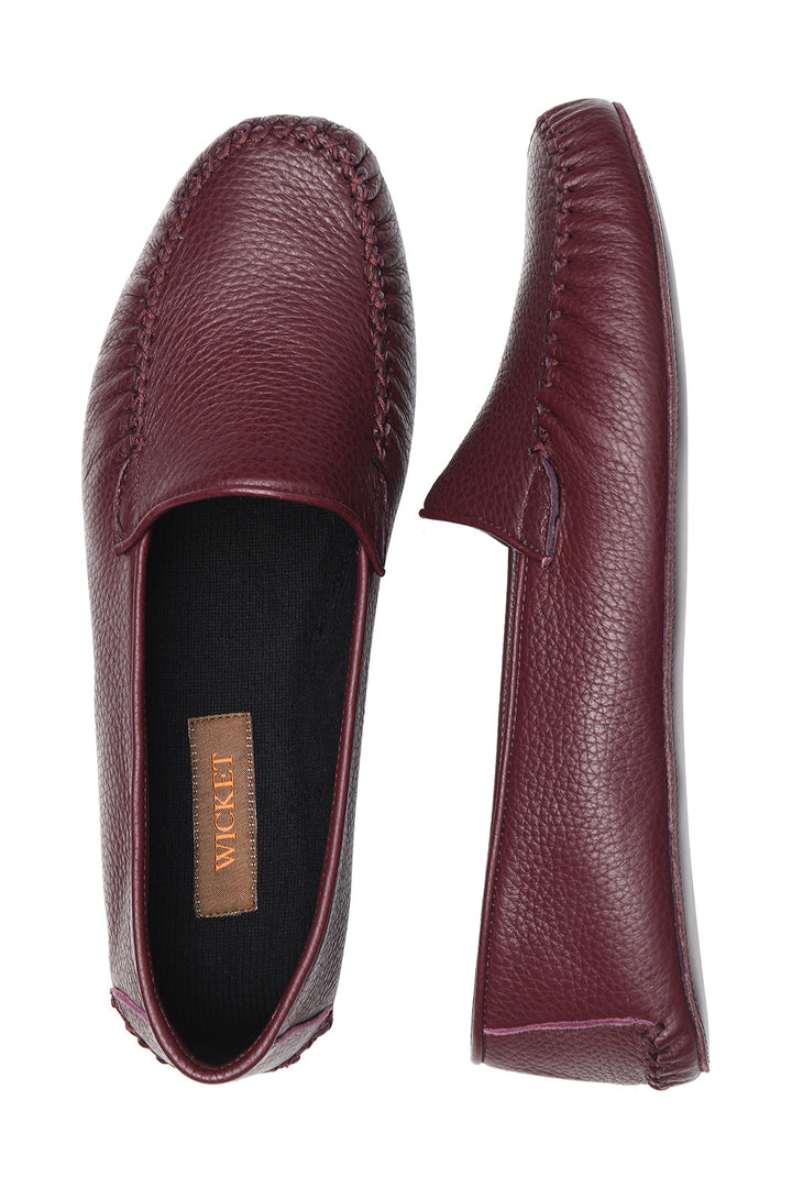 Le Loafer Indor – Cuir de cerf bordeaux – WICKET