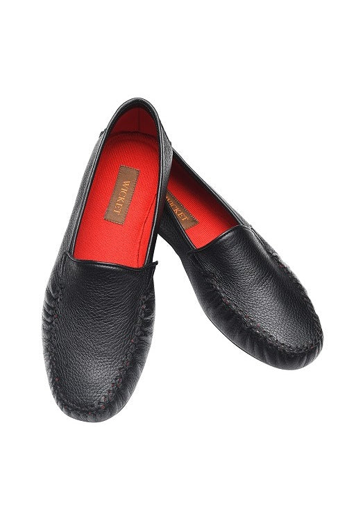 Le Loafer Indor – Black deerskin – WICKET