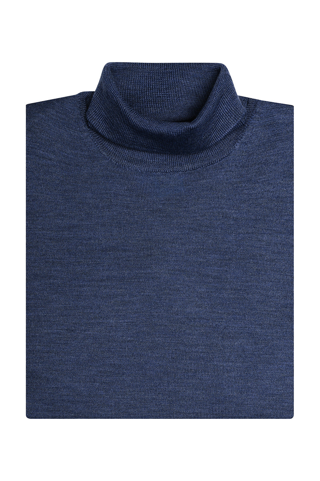The Roll-Neck – Blue extra-fine merino – WICKET