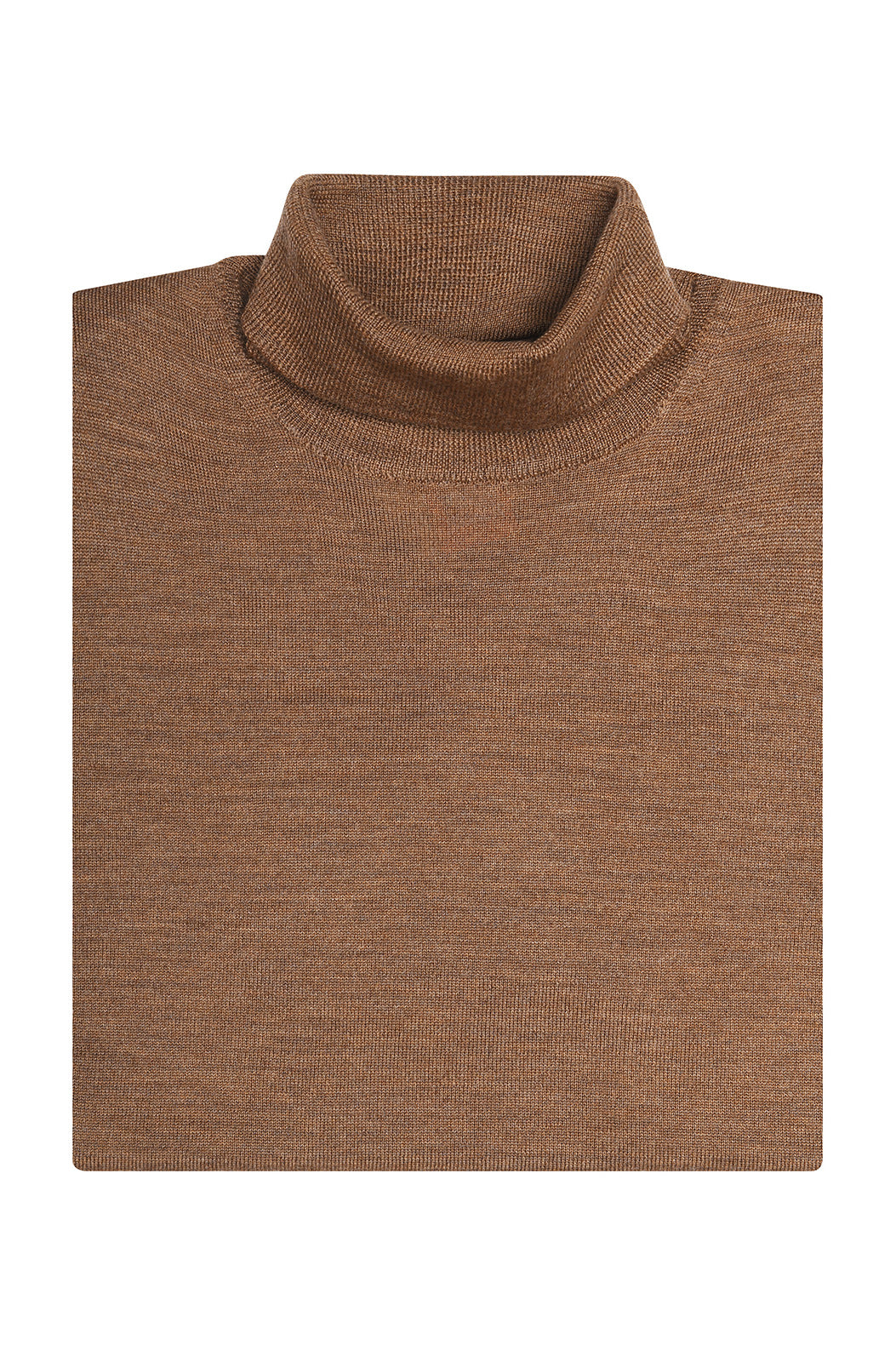 The Roll-Neck – Tobacco extra-fine merino – WICKET