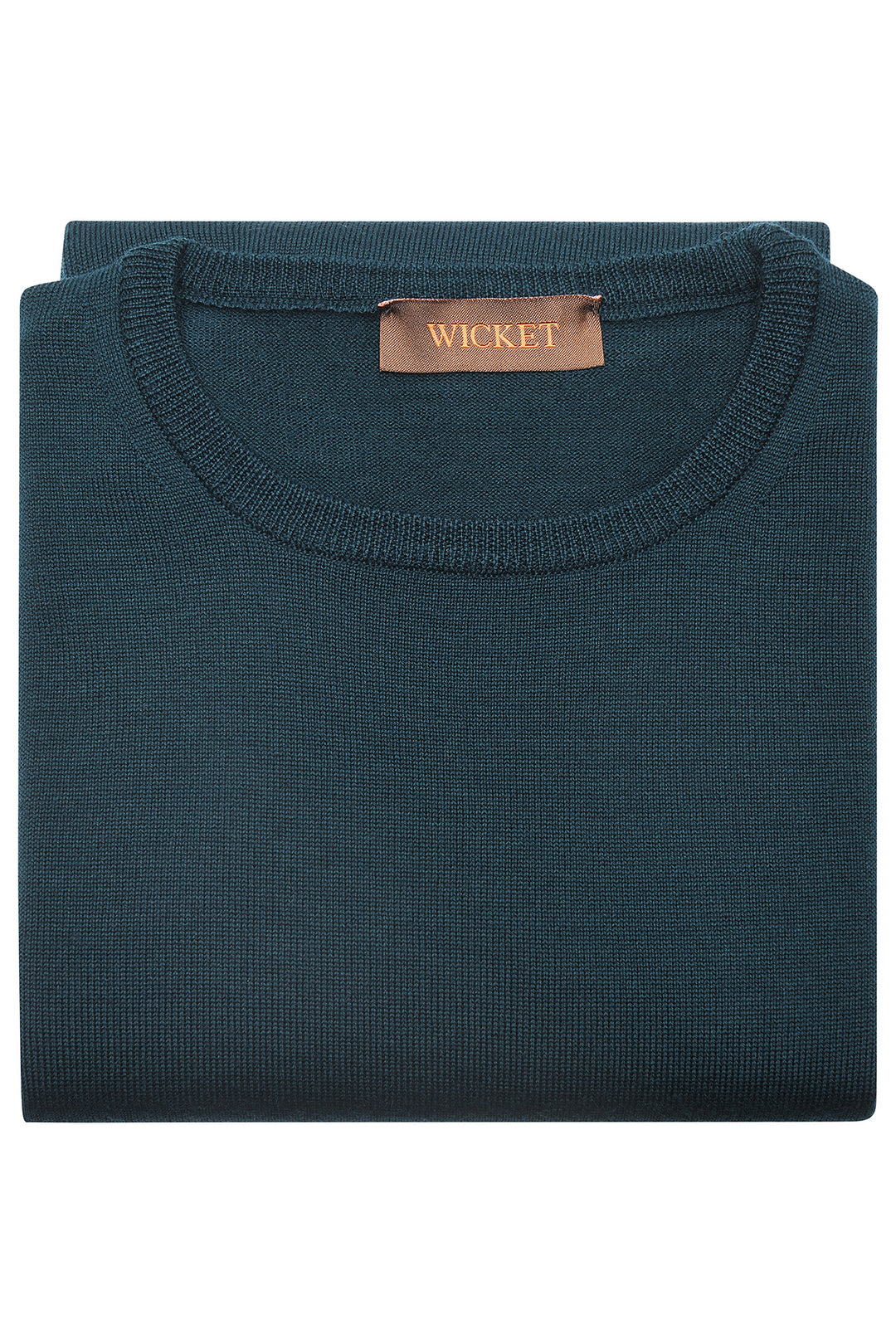 The Crew-Neck – Green extra-fine merino – WICKET