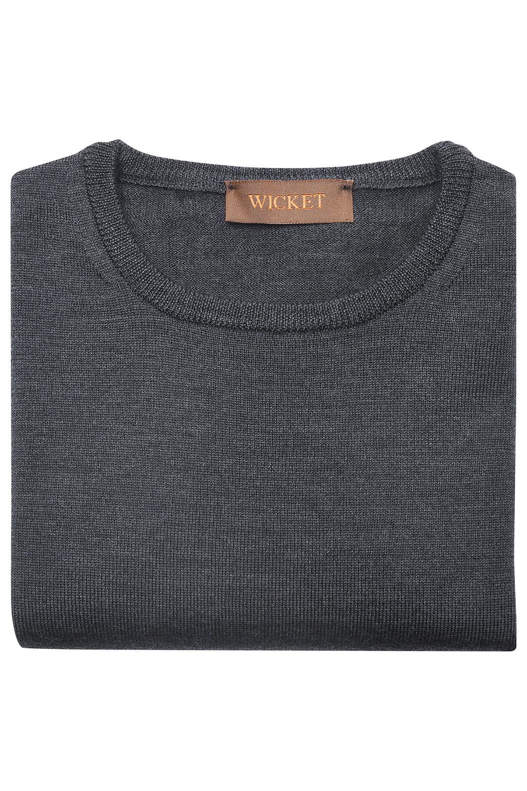 The Crew-Neck – Grey extra-fine merino – WICKET