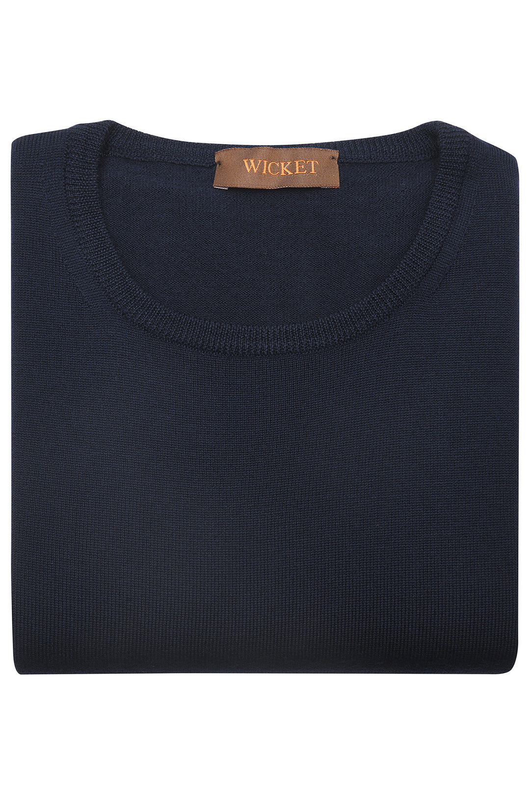 The Crew-Neck – Navy extra-fine merino – WICKET
