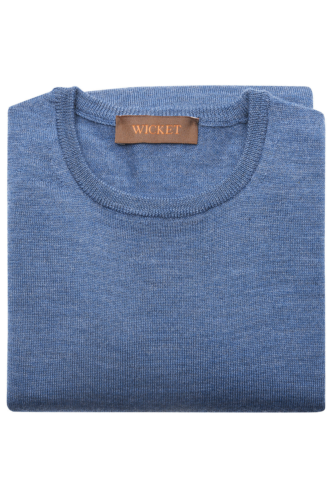 The Crew-Neck – Sky blue extra-fine merino – WICKET