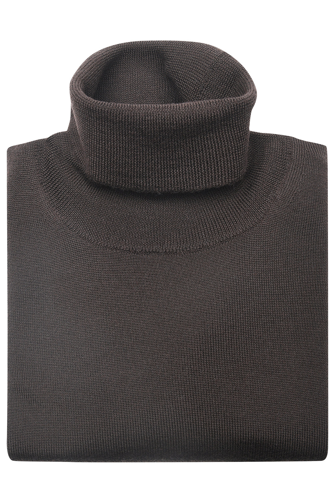 The Roll-Neck – Brown extra-fine merino – WICKET