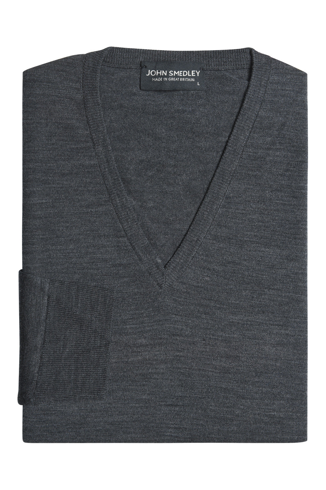The V-Neck – Grey merino – WICKET