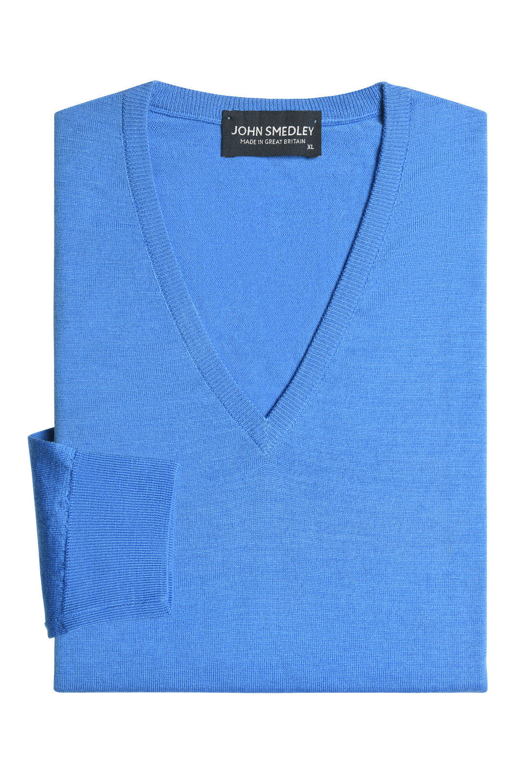 The V-Neck – Sky blue merino – WICKET