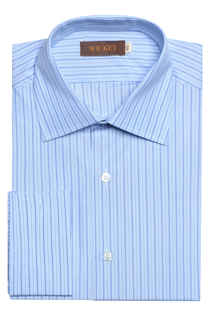 Classic Collar Shirt – Blue stripes – WICKET
