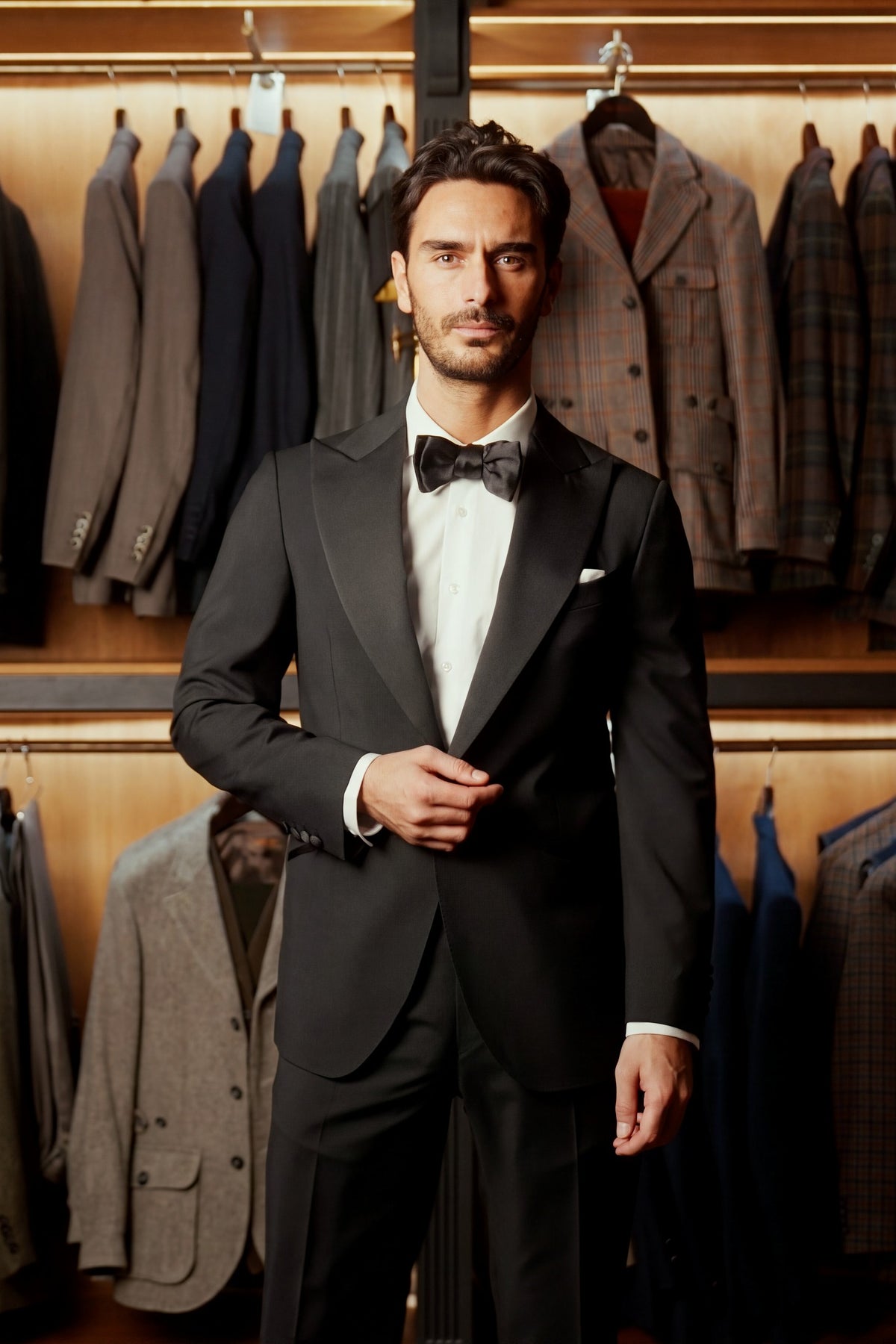 The Dinner Suit, virgin wool and mohair – worn in the shop