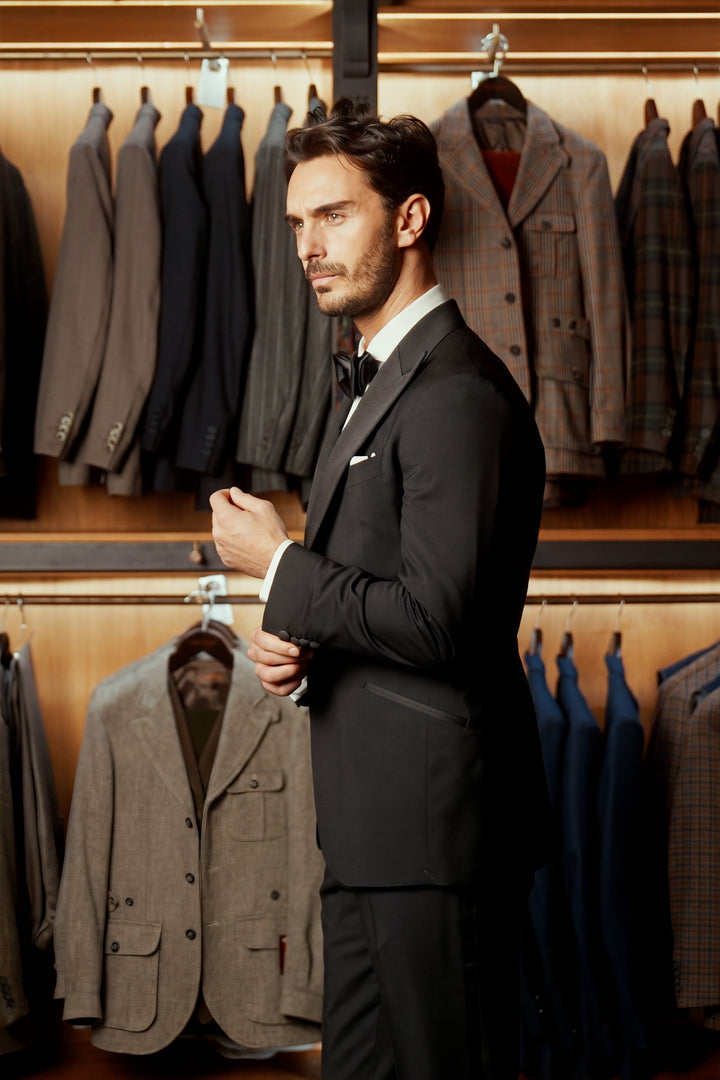 The Dinner Suit, virgin wool and mohair – worn in the shop