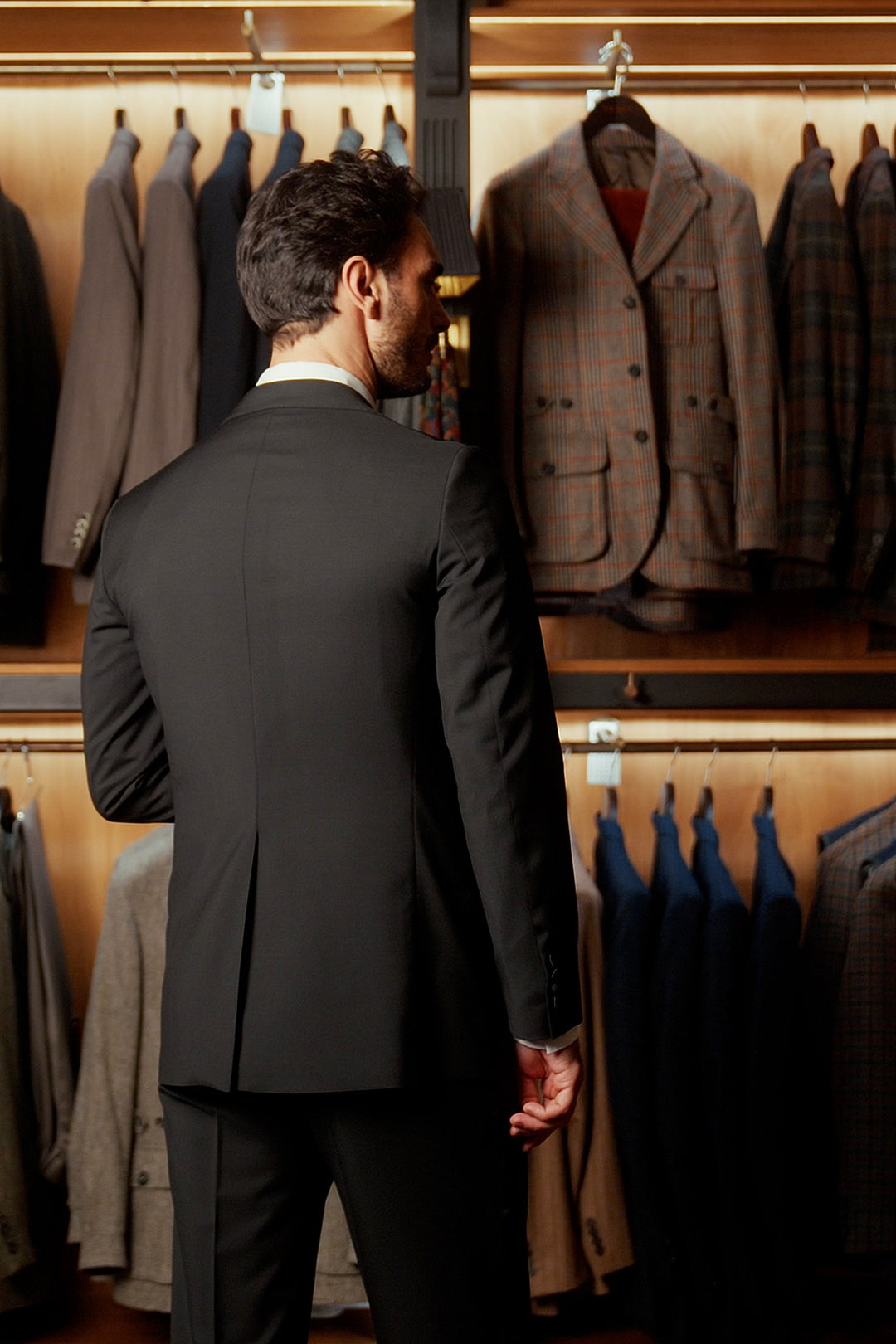The Dinner Suit, virgin wool and mohair – worn in the shop