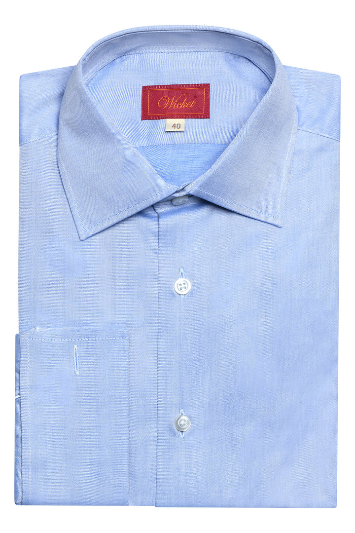 Classic Collar Shirt – Light blue mélange – WICKET
