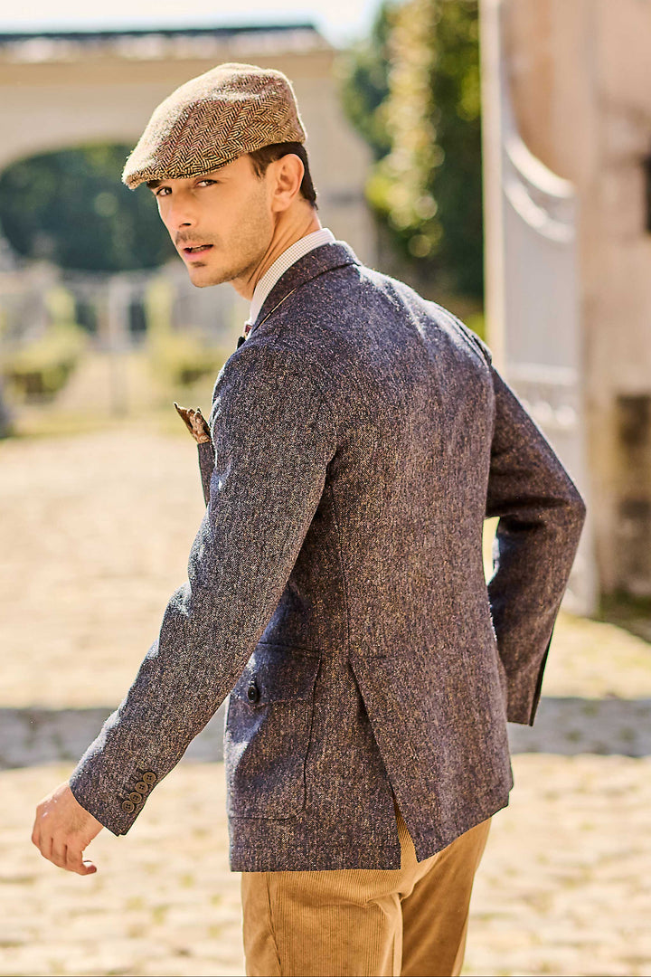 La Downton – Flecked blue Donegal tweed – WICKET