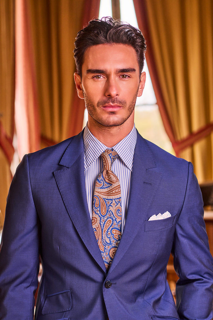 Le Kensington – Royal blue wool and mohair – WICKET