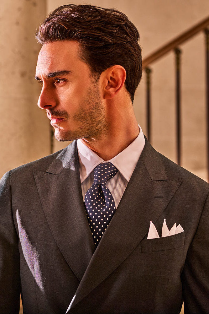 The Cotton Poplin – Small sky blue check with white collar – WICKET