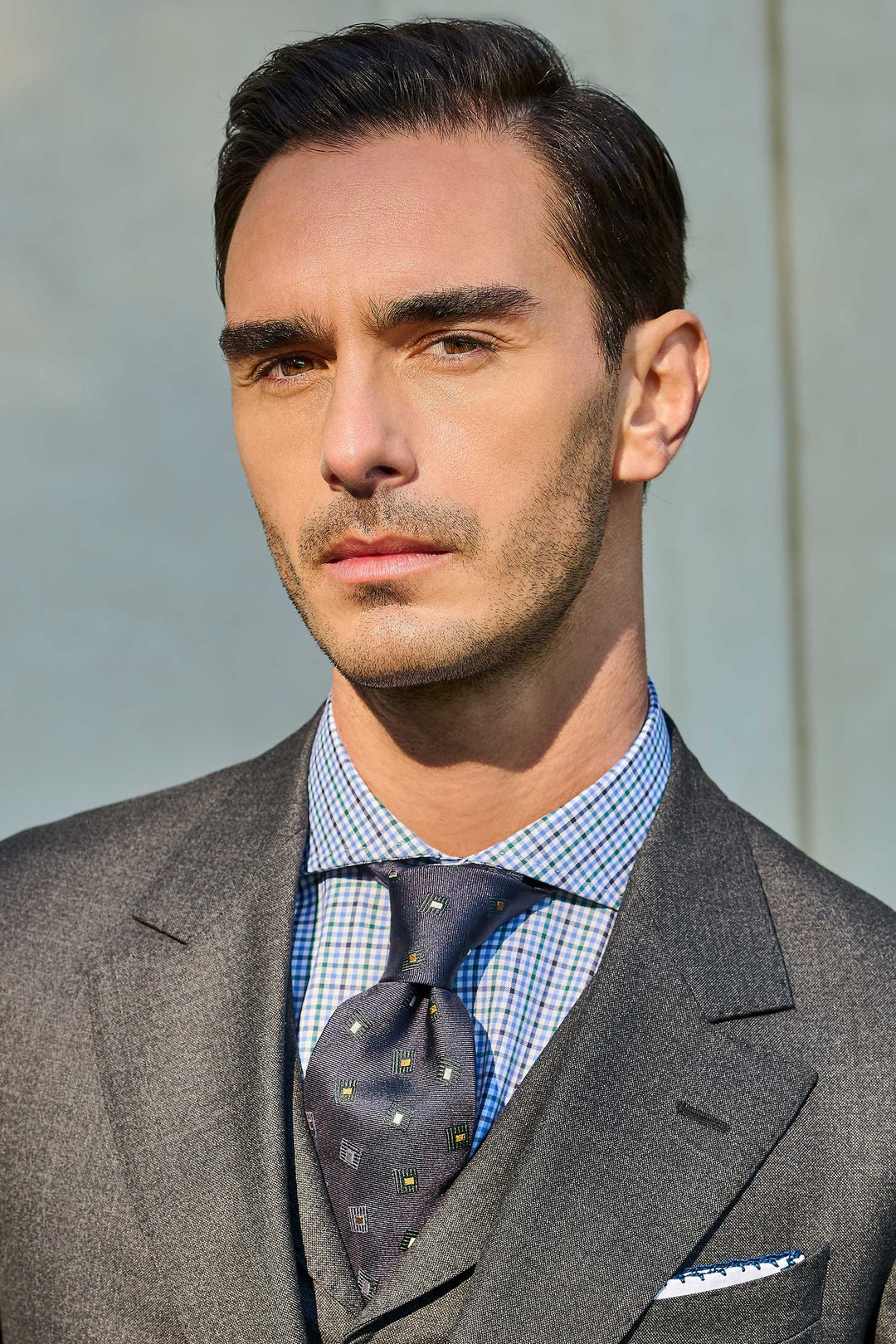 The Cotton Twill – Blue and green check – WICKET