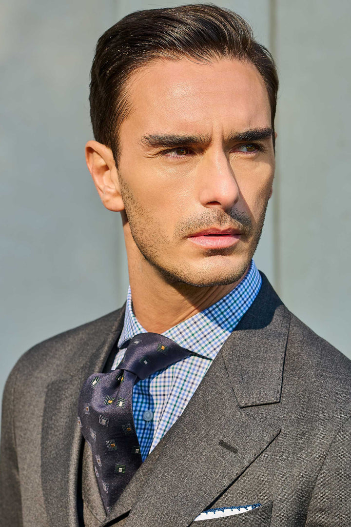 The Cotton Twill – Blue and green check – WICKET