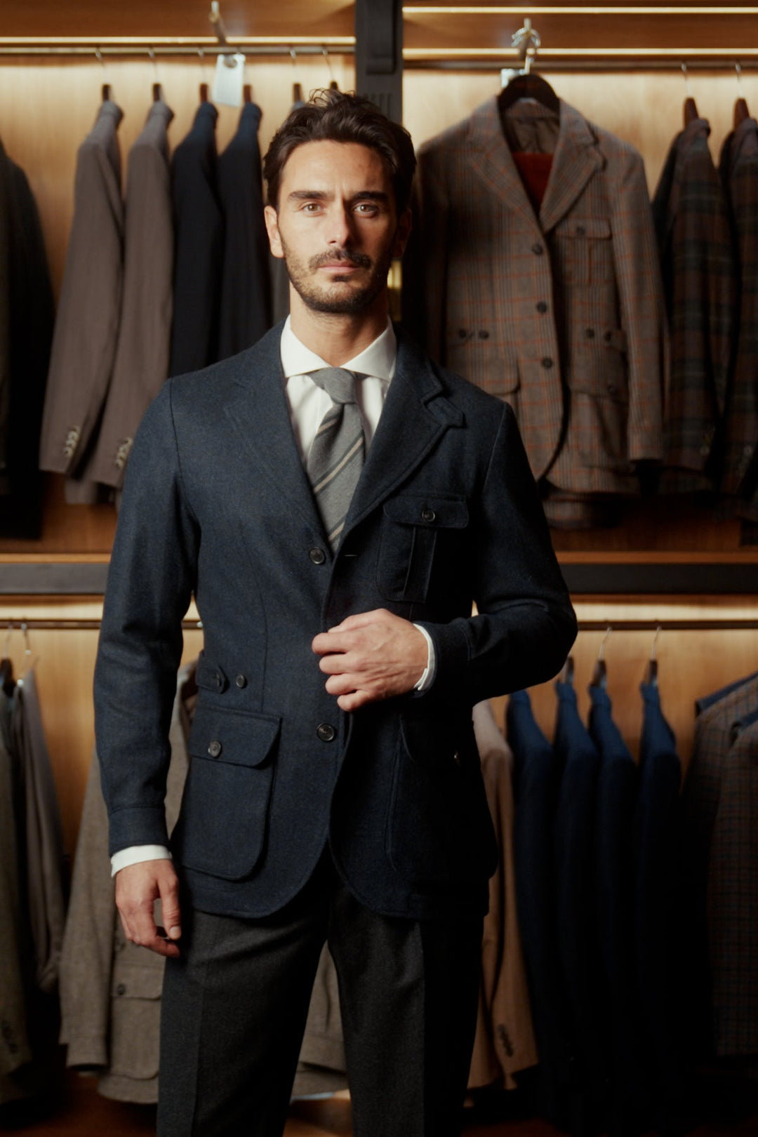 The Waistcoat – Navy lambswool