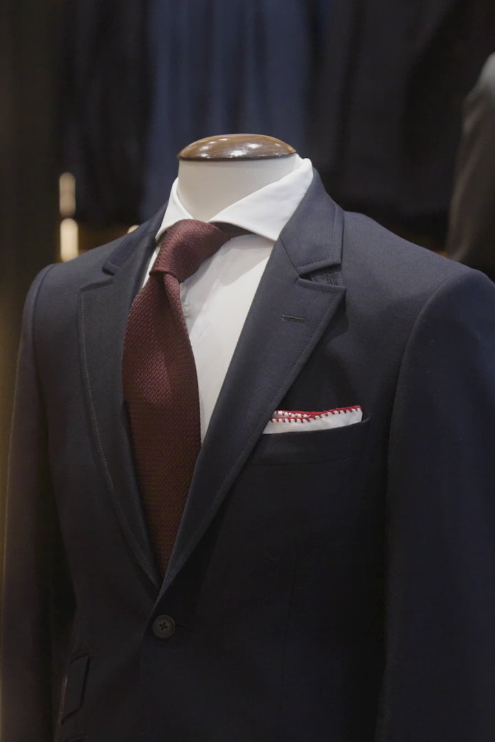The Classic – Dark grey wool gabardine