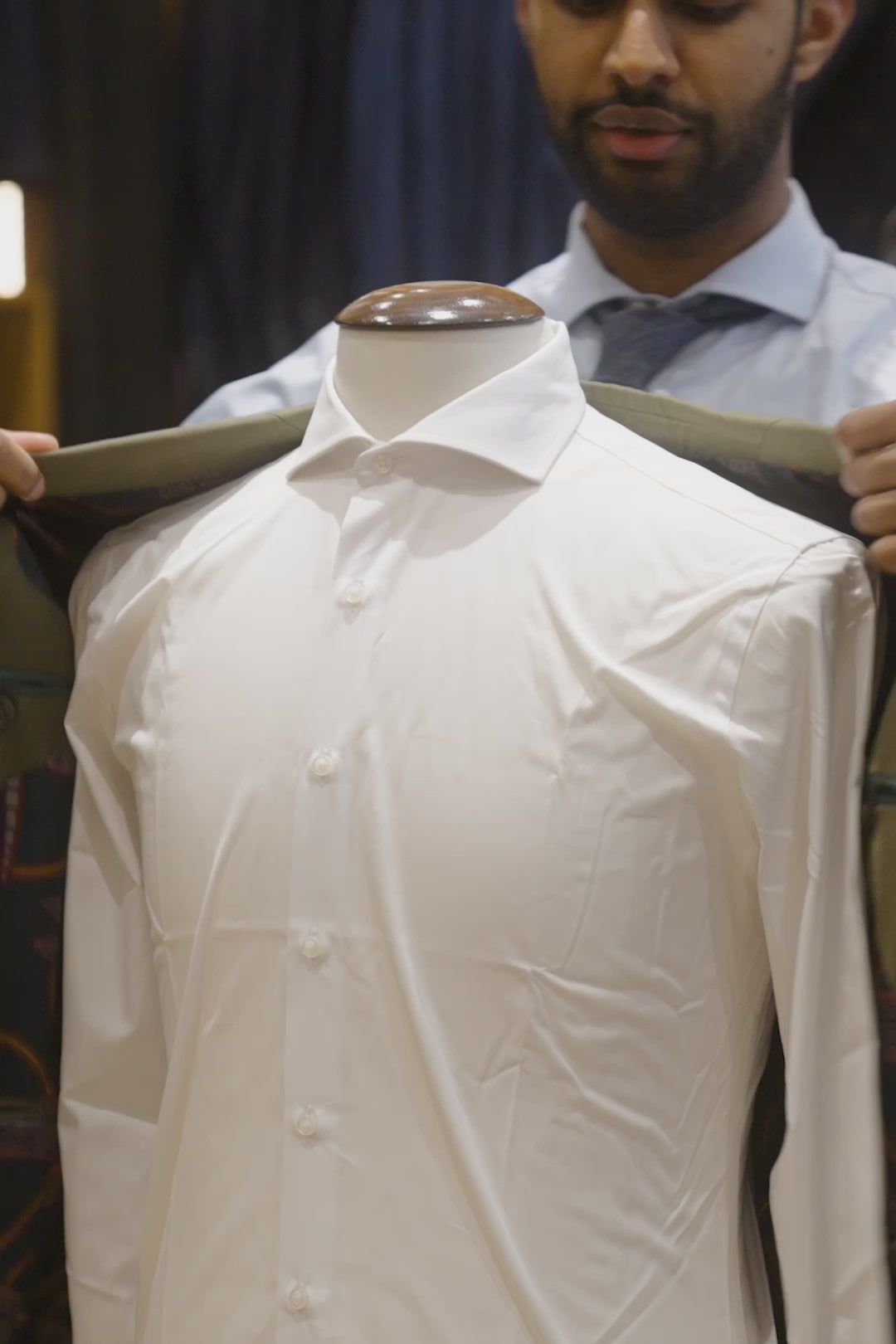 Le Turin – Gabardine de coton vert olive