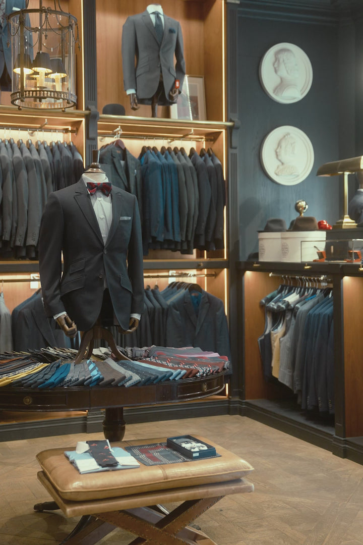 Le Kensington – Navy and royal blue Prince of Wales check