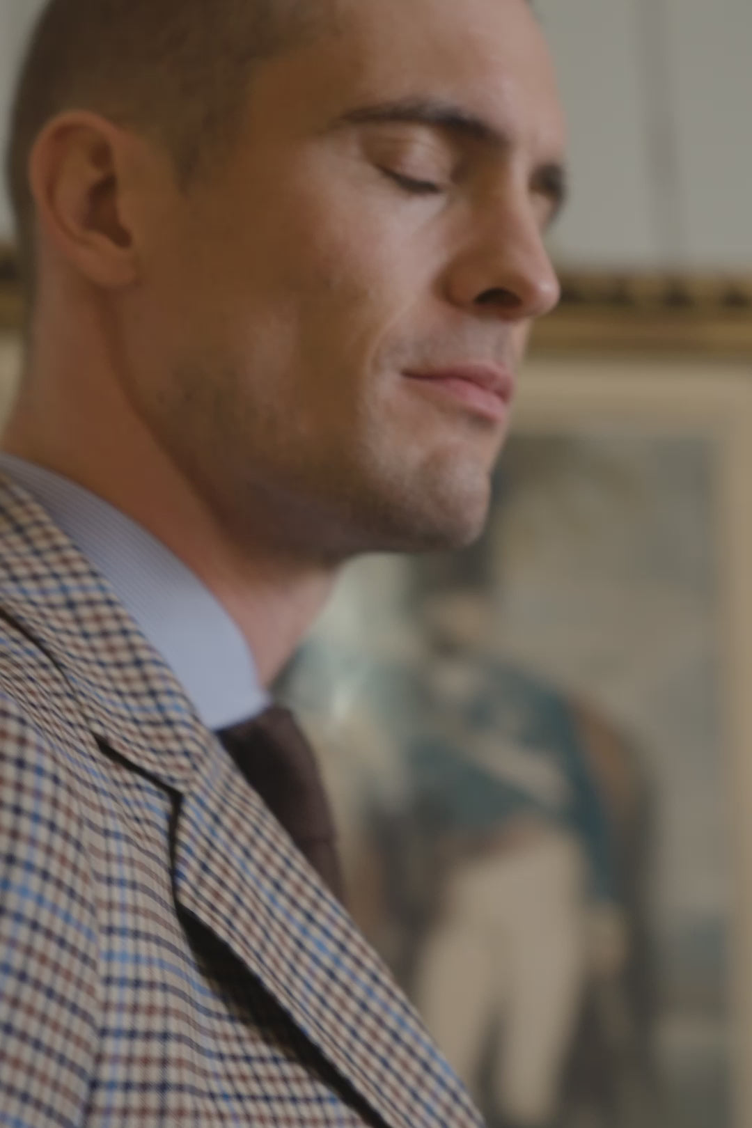 The Safari Jacket – Beige shepherd’s check