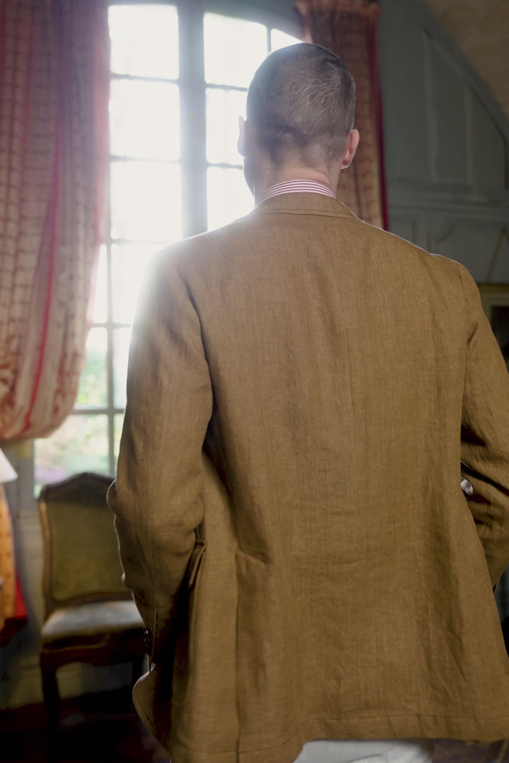 La Downton – Caramel linen canvas