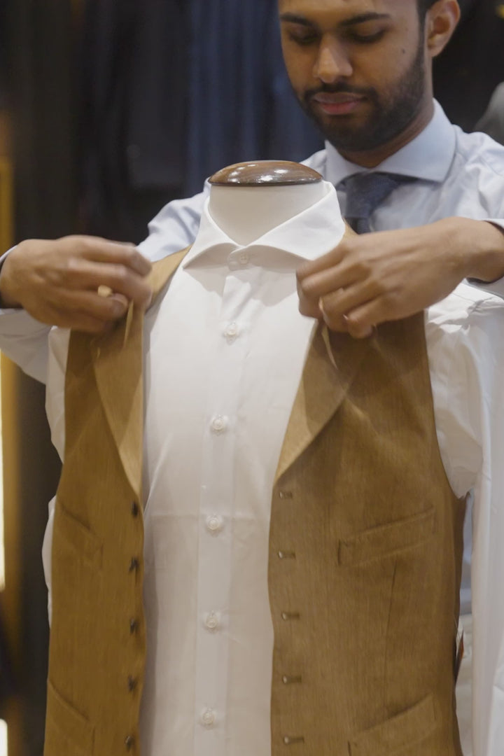 La Downton – Caramel linen canvas