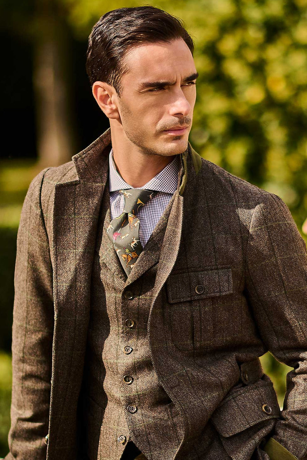 The Cotton Twill – Green and navy check – WICKET