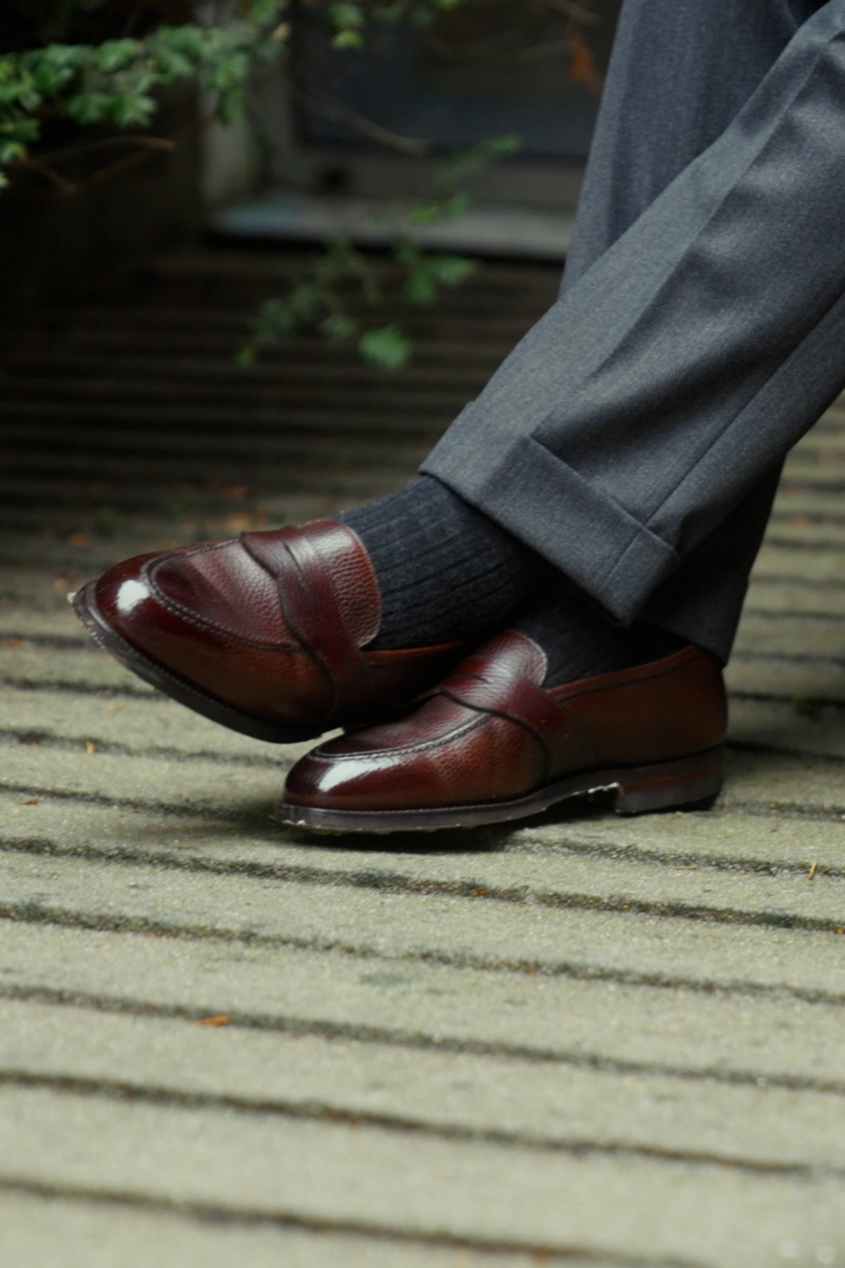 Leather loafers
