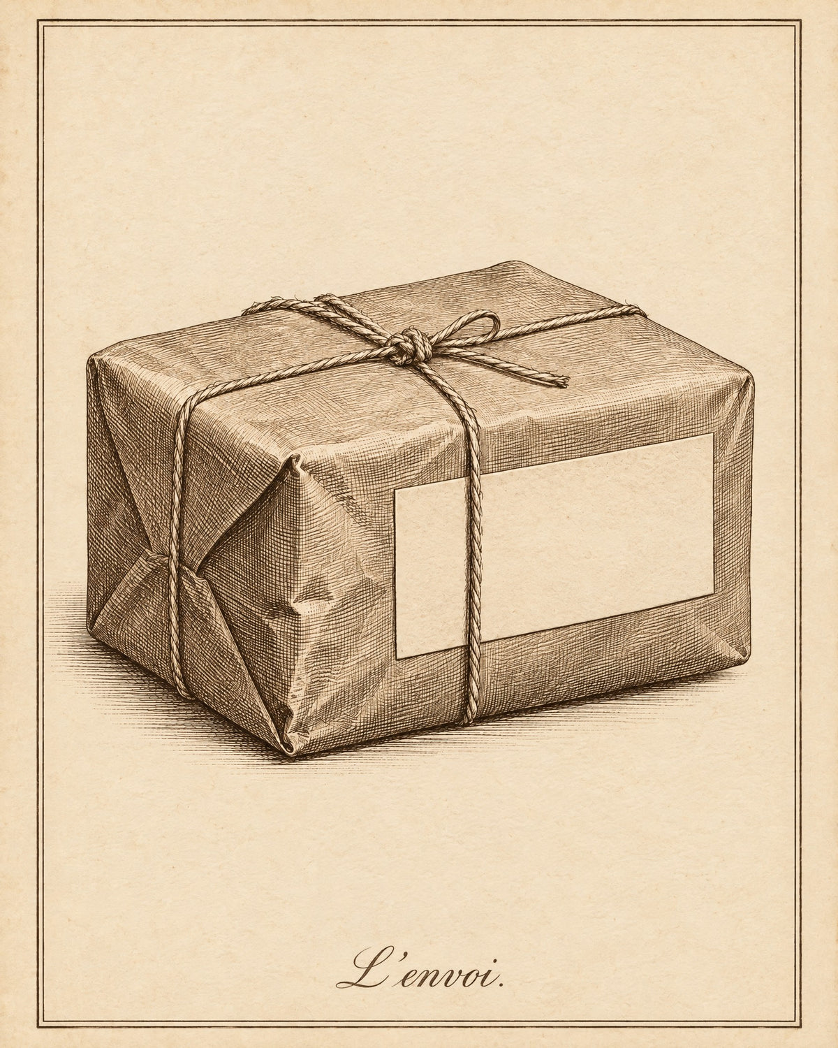 The dispatch: parcel tied with string