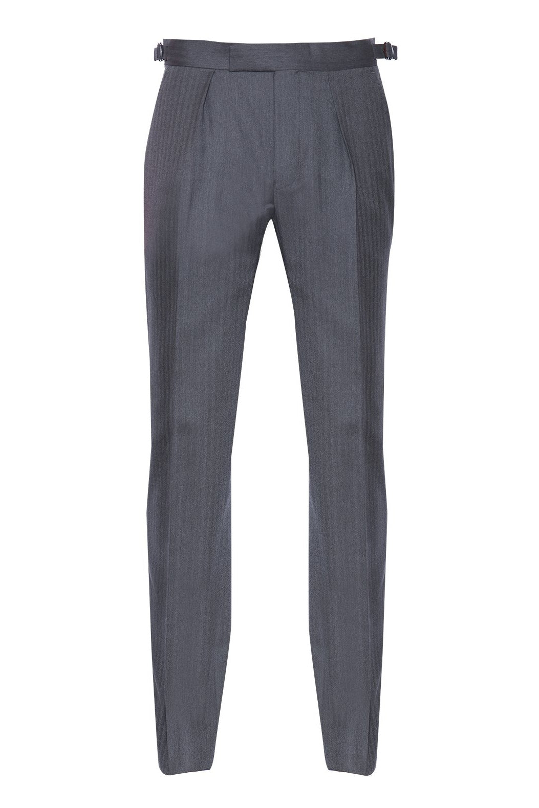 Le Hampstead – Super 150 herringbone wool, plain deep grey – WICKET