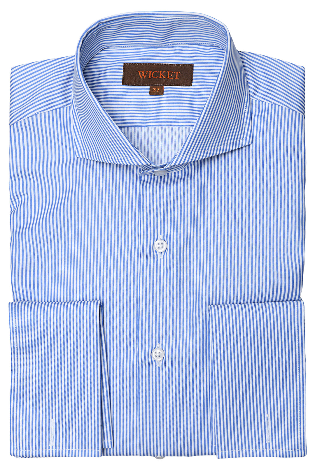 The Cotton Twill – Blue stripes with double cuffs – WICKET