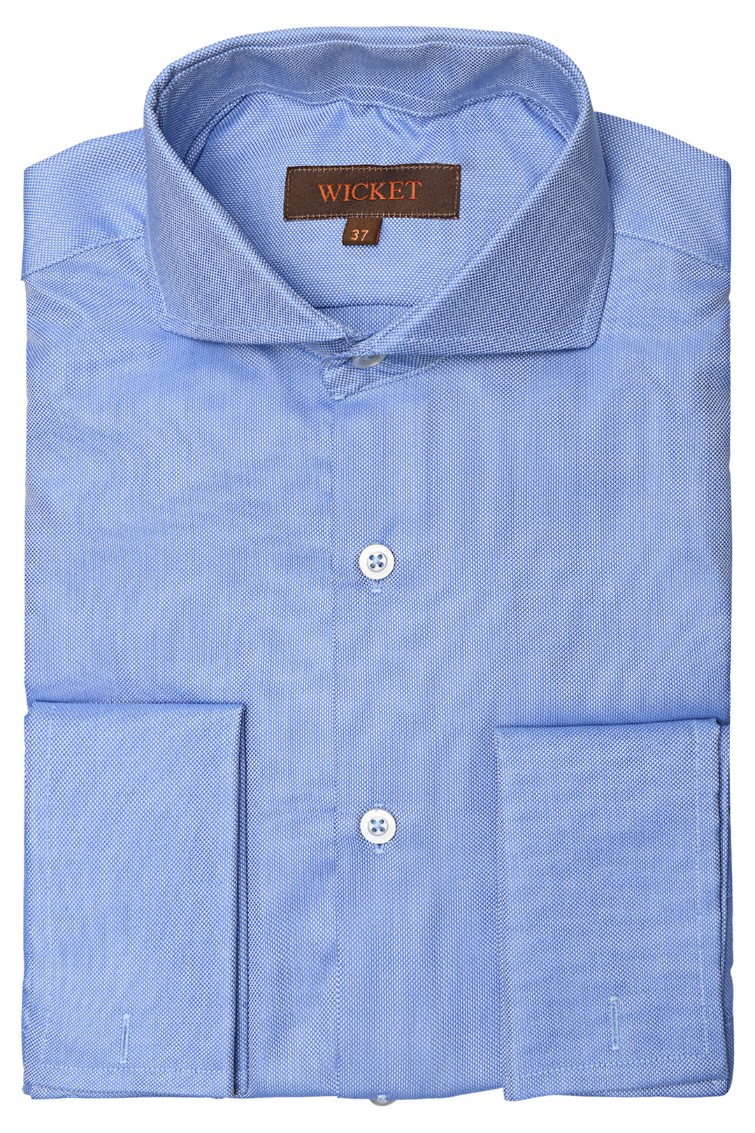 The Cotton Royal Oxford – Blue with double cuffs – WICKET