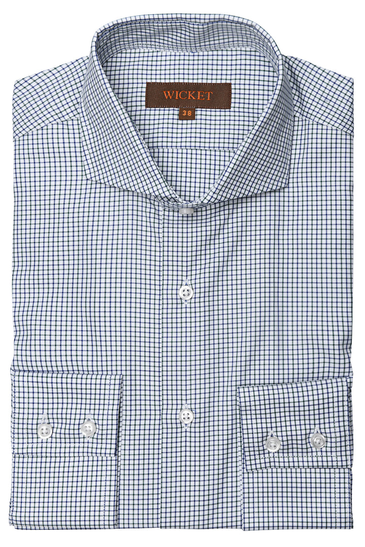 The Cotton Twill – Green and navy check – WICKET